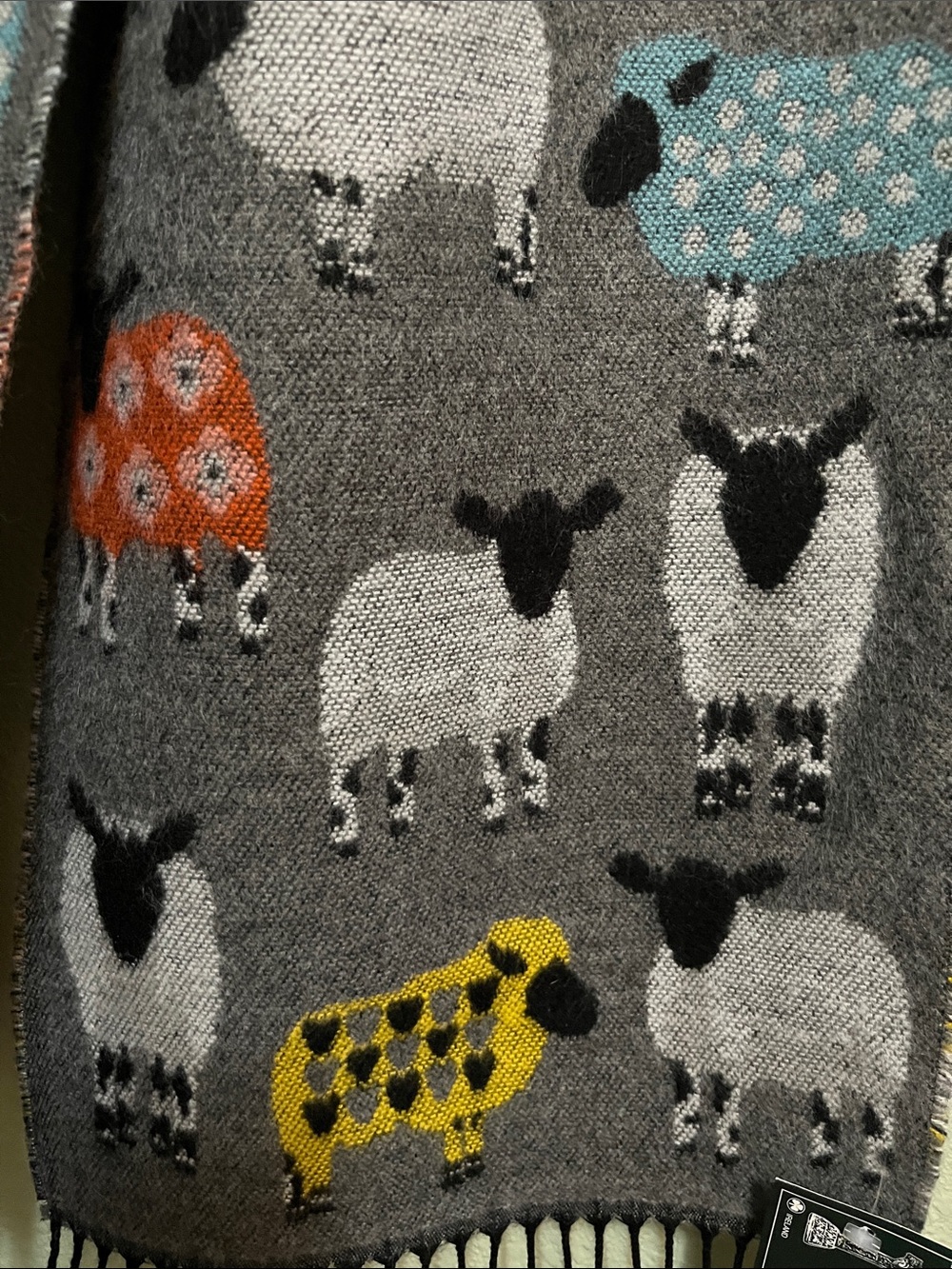 NWT Sheep Pattern Scarf by Jimmy Hourihan - Picture 4 of 4